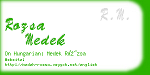 rozsa medek business card